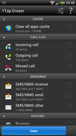 1 Tap Eraser app helps users clean up and speed up their phones