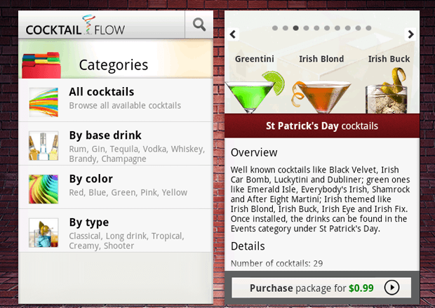 COCKTAIL FLOW android app