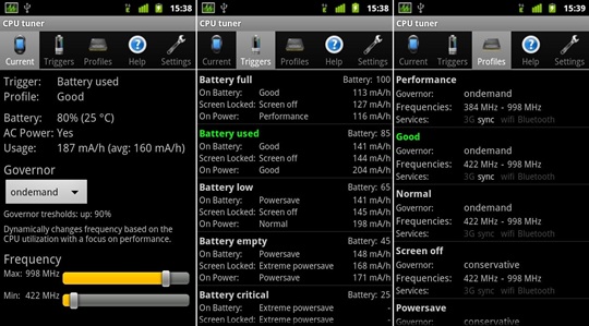 CPU Tuner android application