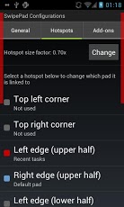 SwipePad settings