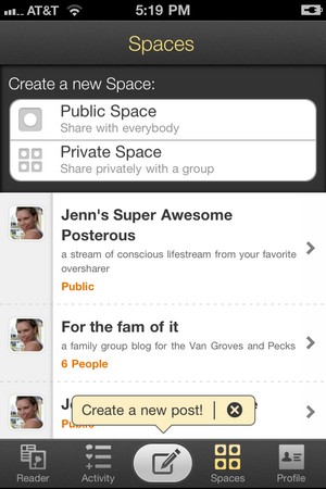 Posterous spaces android
