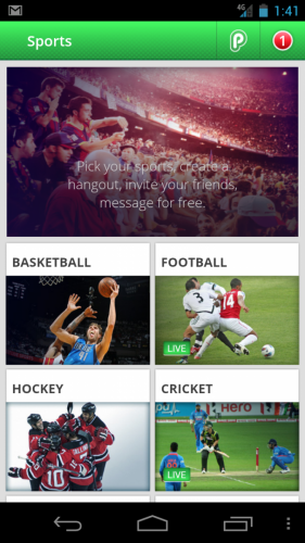 playup sports categories