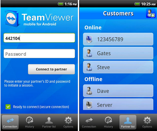 teamviewer android support only paid version