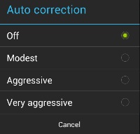  autocorrect edit menu 