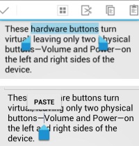 Cutting, copying, and pasting