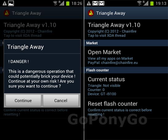 triangleaway android app