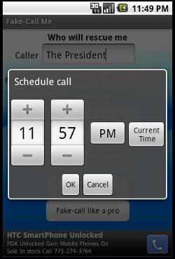 fake call me pro scheduler