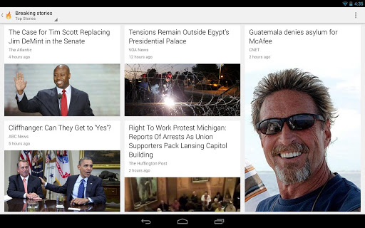 google currents news reader