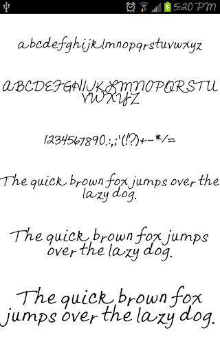 handwriting for flipfont