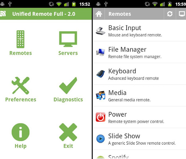 unified remote android
