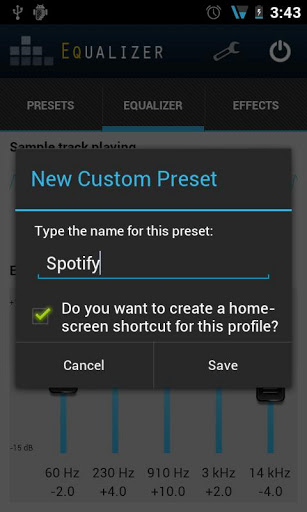 equalizer custom preset