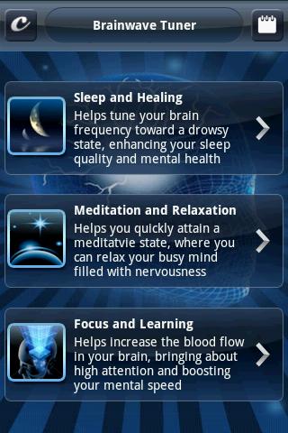 brainwave tuner menu