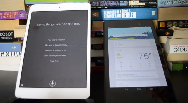 iOS 7 Siri Versus Android 4.3 Google Now