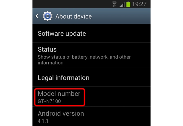 android model number