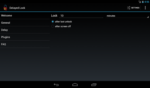 delayed lock app android