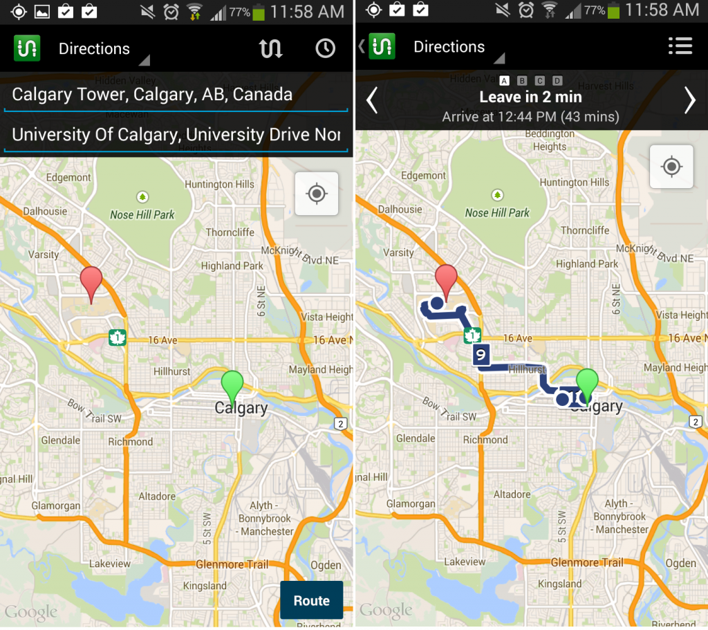 transit app android canada