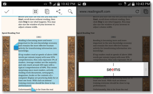 speed reader app for tablets