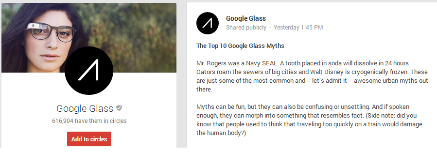 Google Responds to Glass Criticisms, Debunks Top 10 Myths