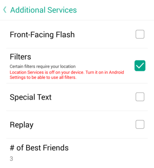 disable snapchat