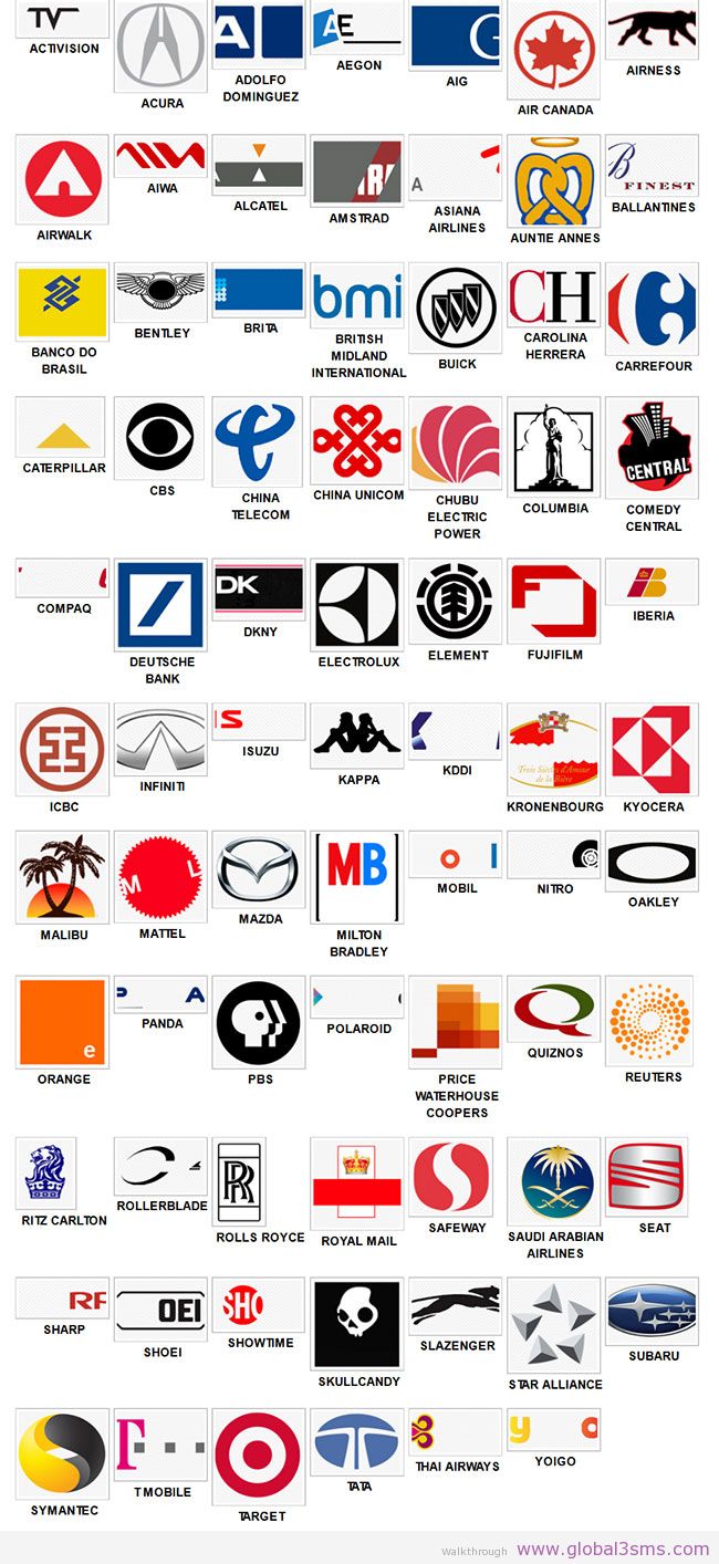 100 Pics Quiz Answers Logos