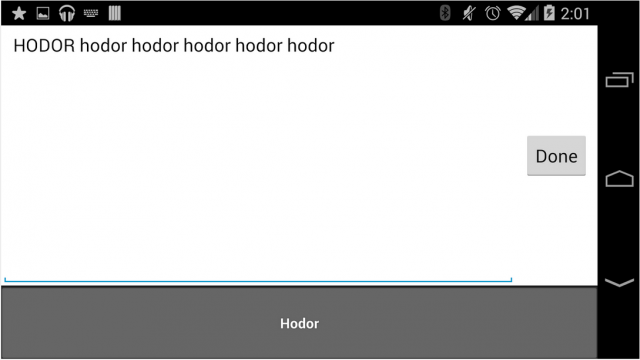 Introducing the Most Useless Android App Ever: The Hodor Keyboard