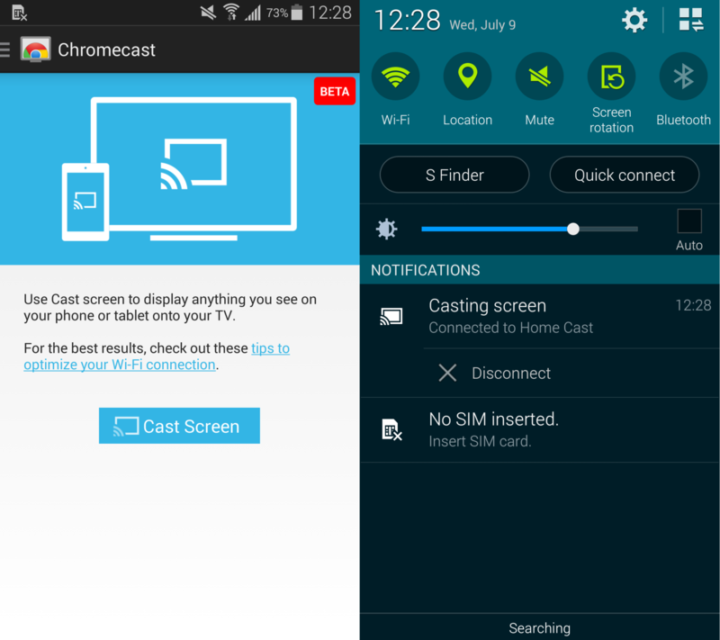 cast to chromecast from android