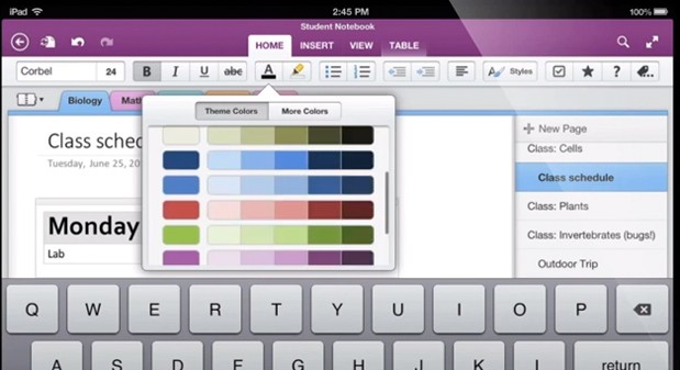 onenote android tablet