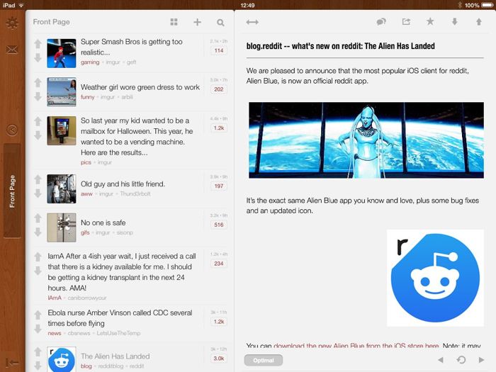 Official Reddit App Released on iOS – When Will Android Users Get Alien Blue?