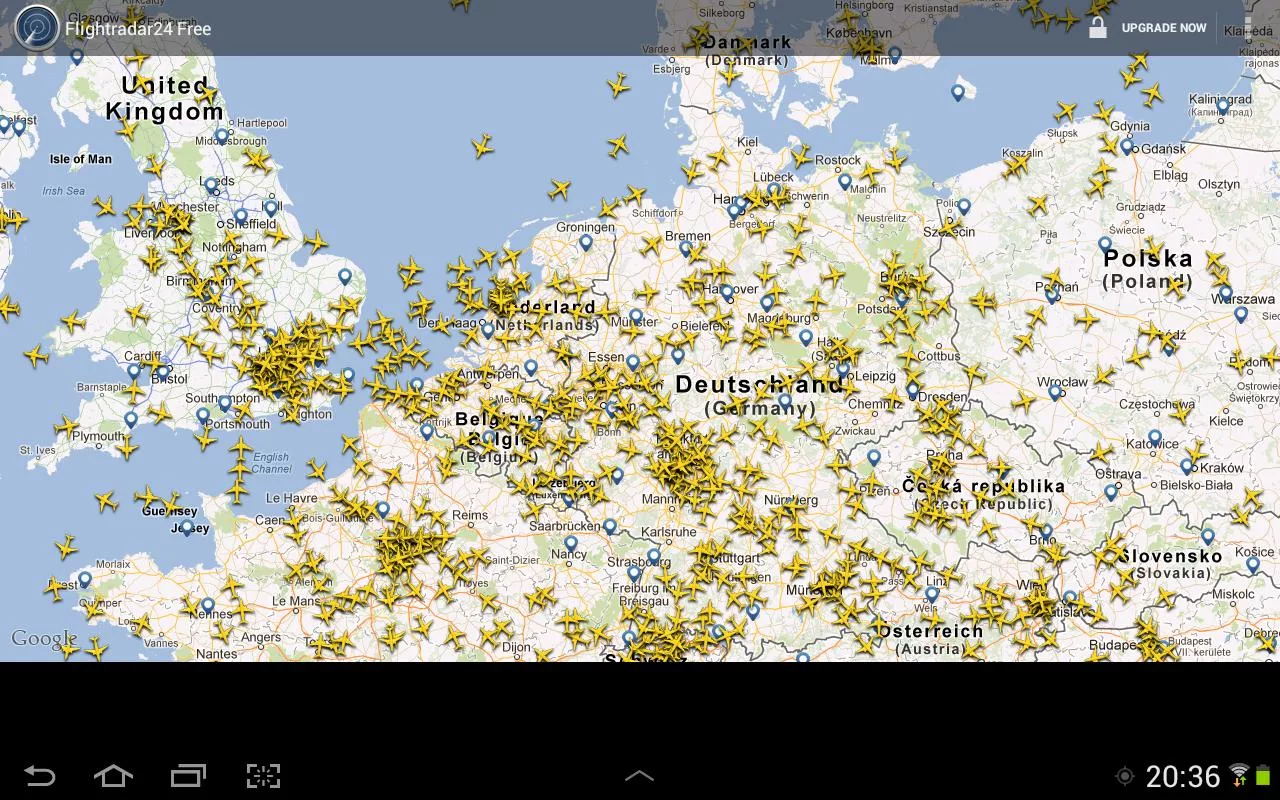 Flightradar24 Android用ポケットフライトロケーショントラッカー ワンクリックルート