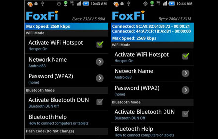 Wifi hotspot foxfi что это