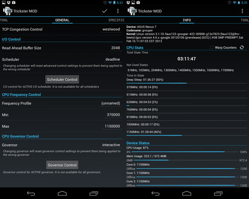 Trickster MOD Kernel Settings 2