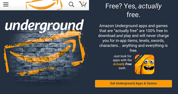 Amazon Underground Launches Android Apps Store With Free Apps